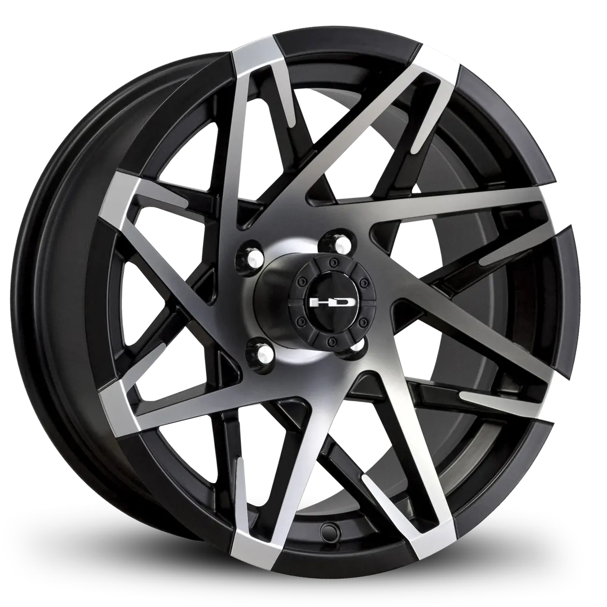 Hd Golf Canyon 12X7 -14 4X101.6Mm 68.2Mm Satin Black/Machined Face 1