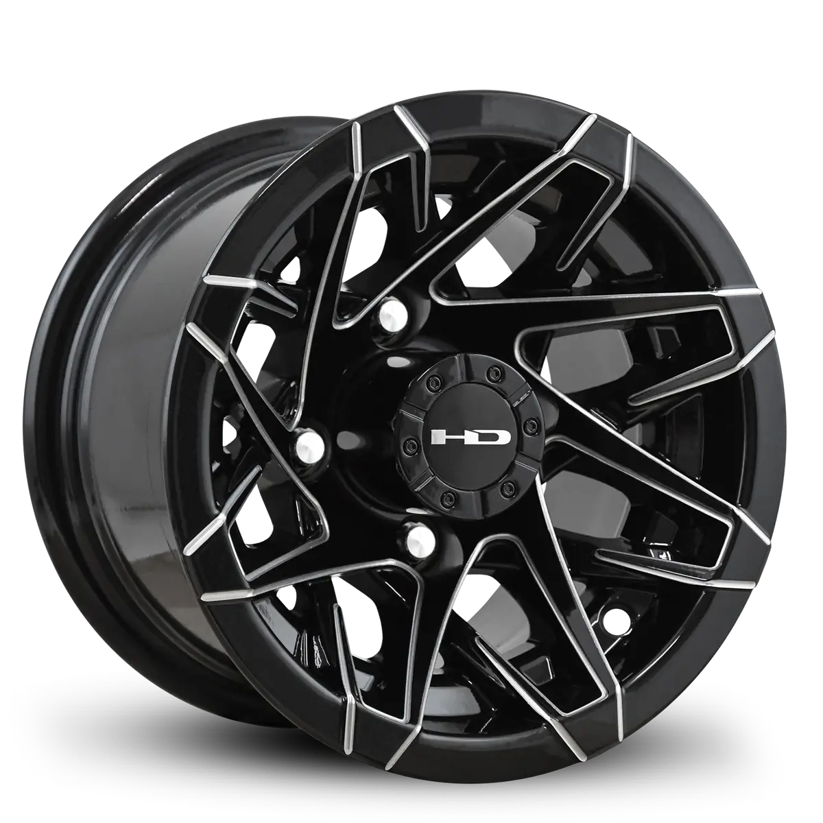Hd Golf Canyon 10X7 -14 4X101.6Mm 68.2Mm Gloss Black/Milled Edge 1