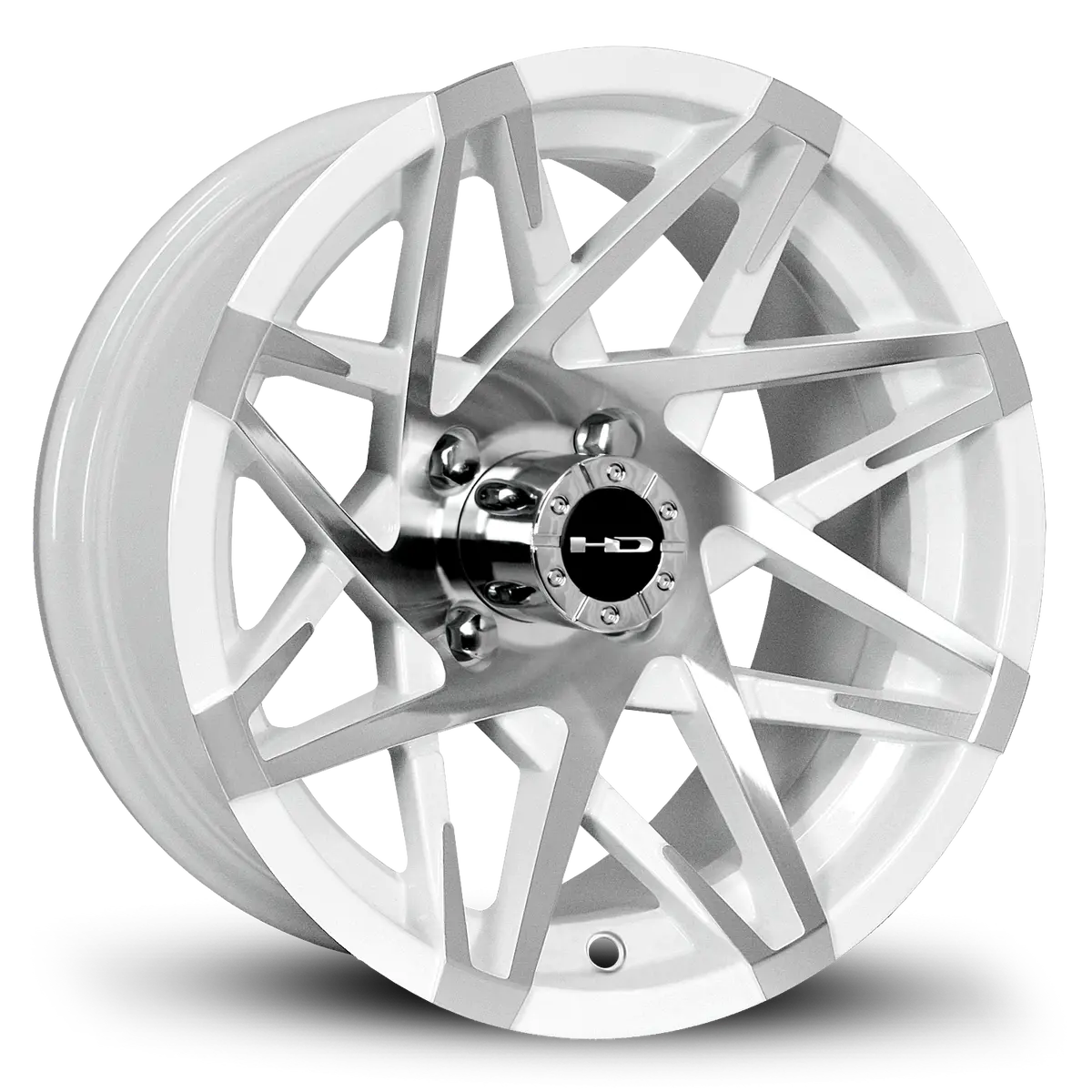 Hd Golf Canyon 12X7 -14 4X101.6Mm 68.2Mm Gloss White/Machined Face 1