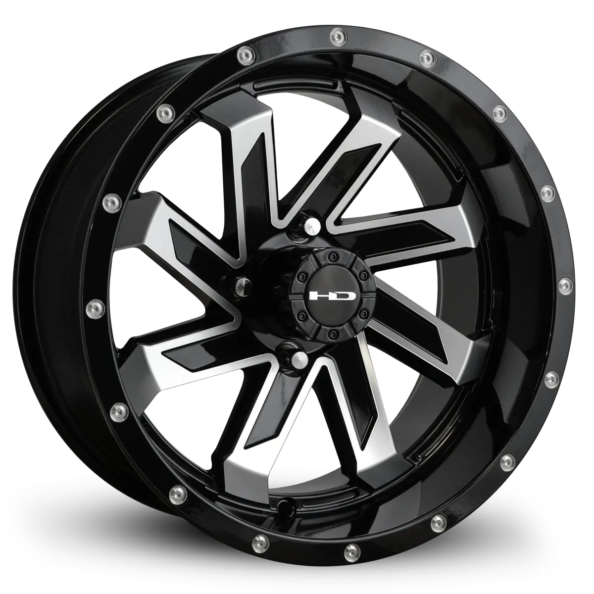 Hd Golf Saw 14X7 -14 4X101.6Mm 68.2Mm Gloss Black/Mchnd Face W/Rvts 1