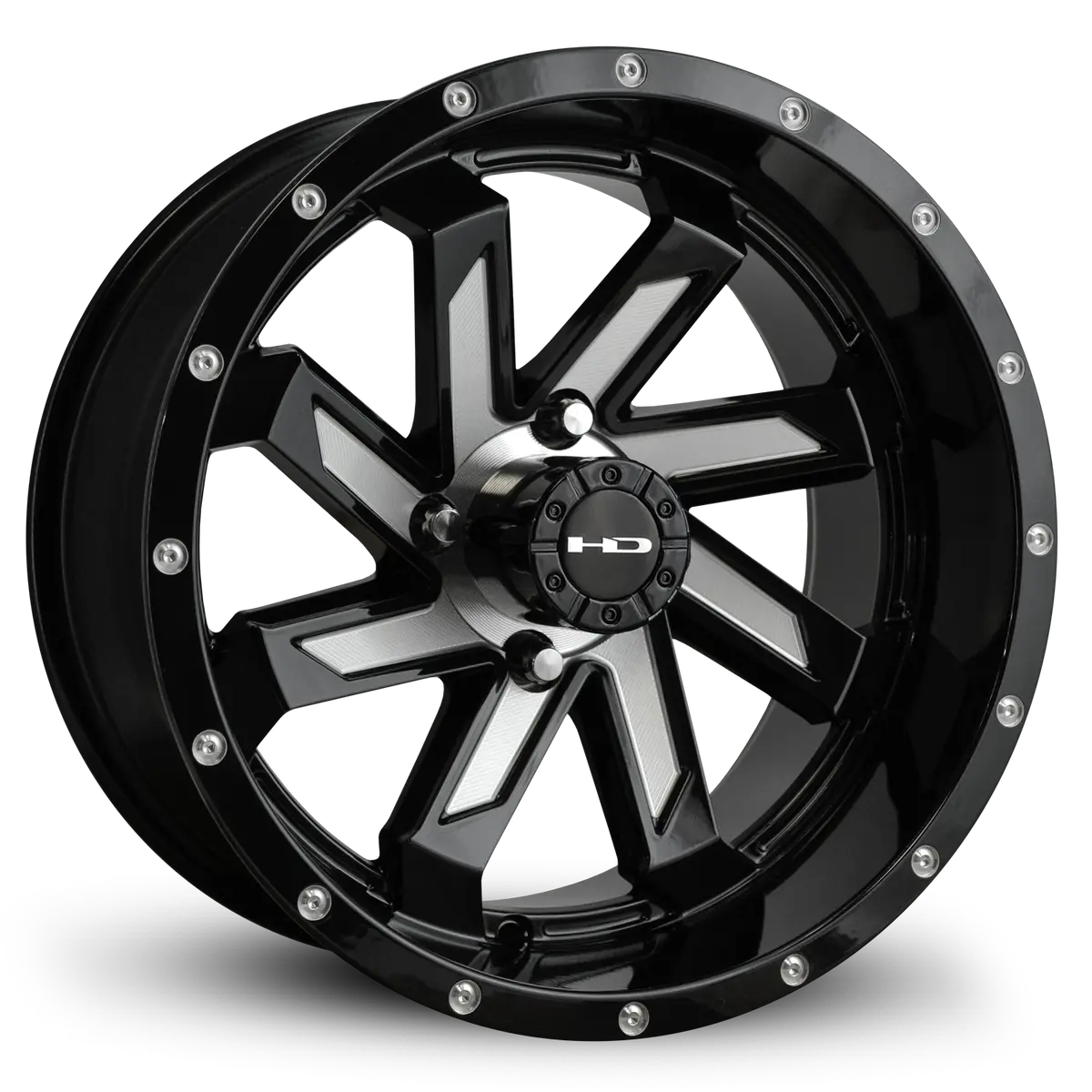 Hd Golf Saw 12X7 -14 4X101.6Mm 68.2Mm Gloss Black/Milled Face 1