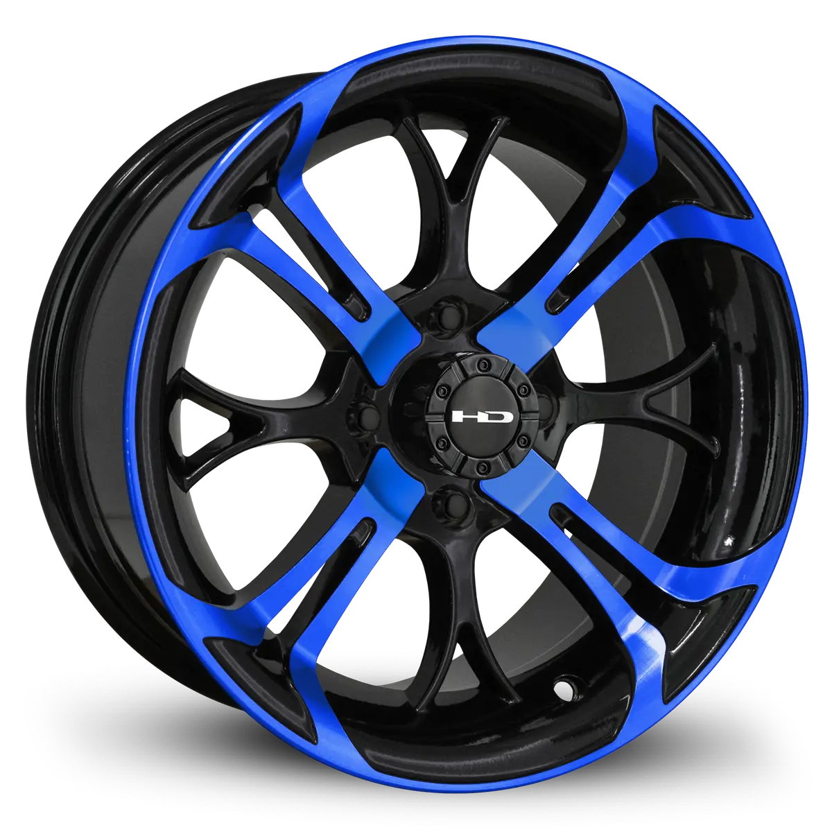 Hd Golf Spinout 14X7 -10 4X101.6Mm 68.2Mm Gloss Blue&Bk/Machined Face 1