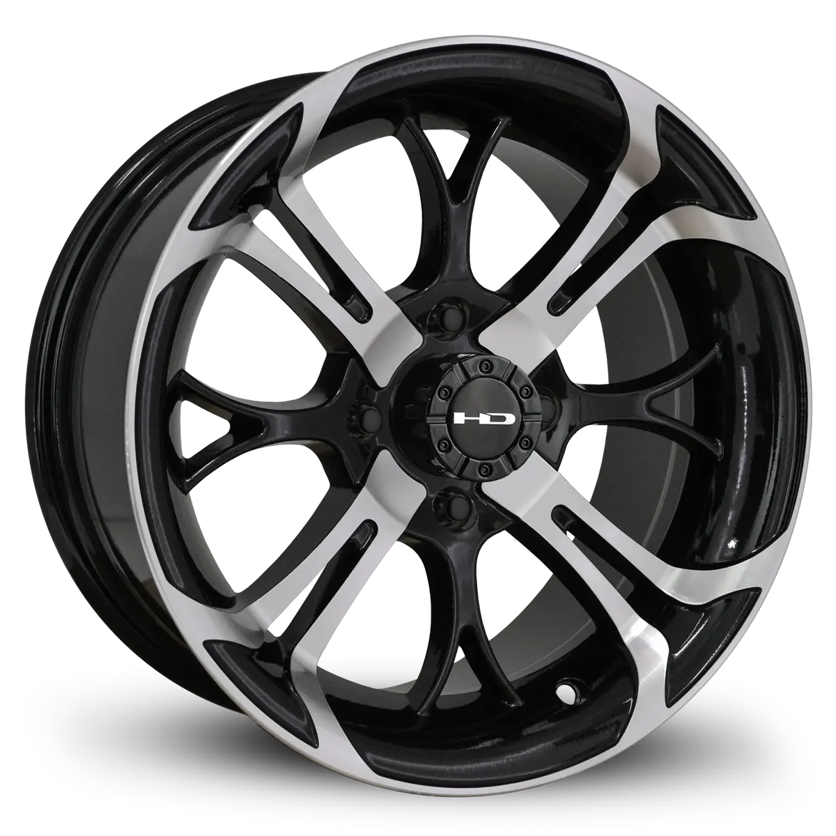 Hd Golf Spinout 14X7 -10 4X101.6Mm 68.2Mm Gloss Black/Machined Face 1