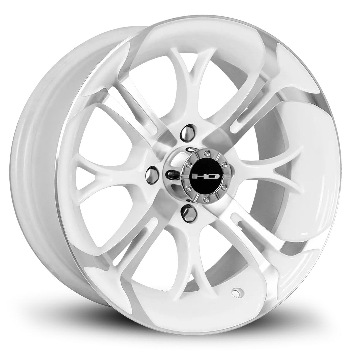 Hd Golf Spinout 14X7 -10 4X101.6Mm 68.2Mm Gloss White/Machined Face 1