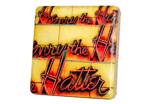 Henry The Hatter Porcelain Tile Coaster 1