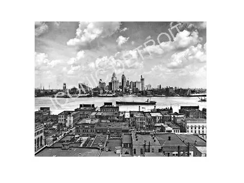 Historic Detroit Rooftops Luster Or Canvas Print $35 - $430 1