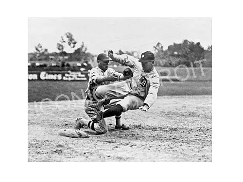 Historic Tigers Base Slide Black And White Luster Or Canvas Print $35 - $430 1