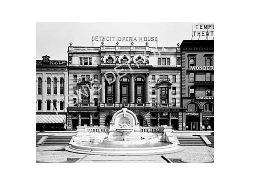 Historic Detroit Opera House Black And White Luster Or Canvas Print $35 - $430 1