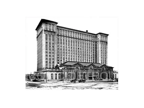 Historic Michigan Central Station Black And White Luster Or Canvas Print $35 - $430 1
