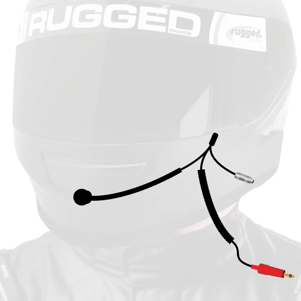 3C Nascar Wired Coil Cord Helmet Kit With Mic And 3.5Mm Jack 1