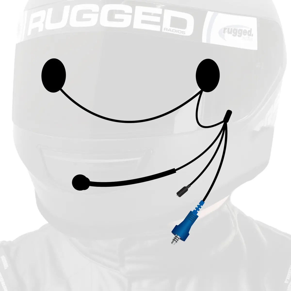 Rugged Wired Helmet Kit With Alpha Audio Speakers, Mic, And 3.5Mm Jack 1