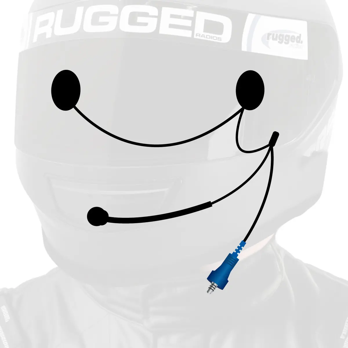 Rugged Wired Helmet Kit With Alpha Audio Speakers And Mic 1