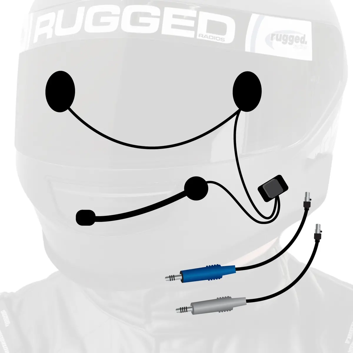 Rugged Wired / Stx Stereo Helmet Kit With Alpha Audio Speakers And Mic 1