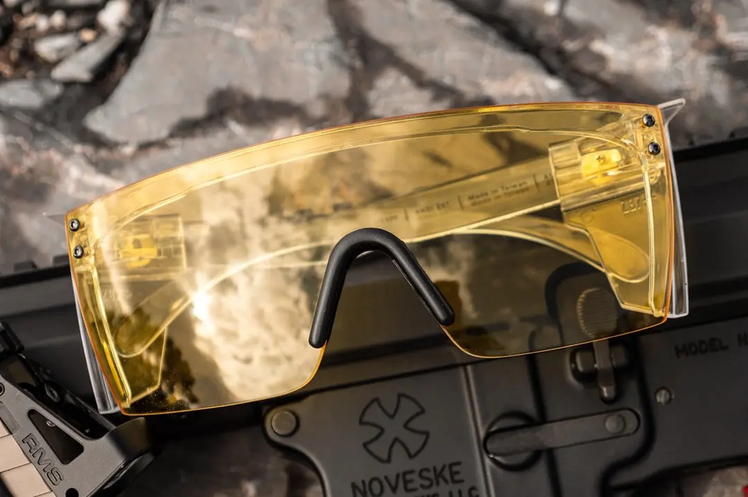 Lazer Face Glasses: Hi-Vis Yellow Z87 3