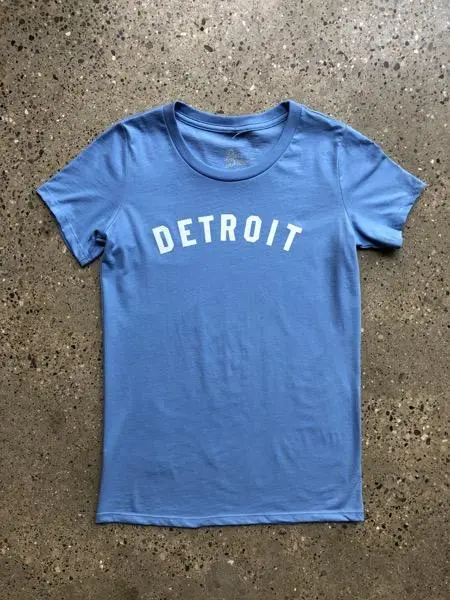 Detroit Classic Tee / White + Blue / Women's 1