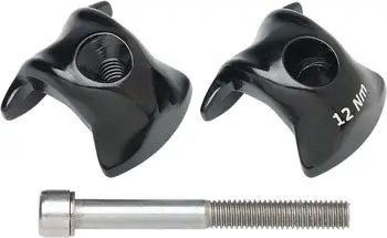 Ritchey Wcs 1-Bolt Seatpost Saddle Rail Clamp - Outer Plates, For Carbon Posts, 7 X 9.6Mm Rails, Black 1