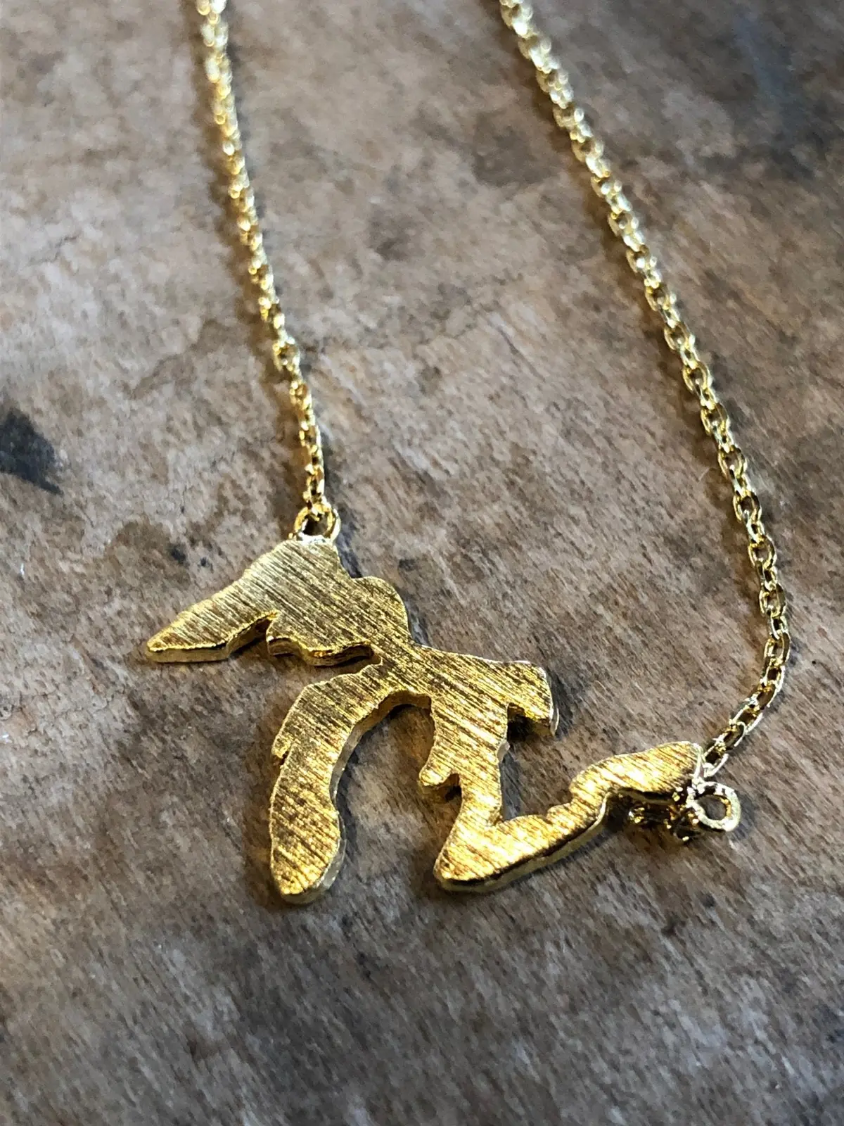 Michigan Great Lakes Dainty Necklace / Gold 1
