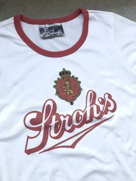 Stroh's Perseverance Ringer Tee / Red  + White / Women's 1