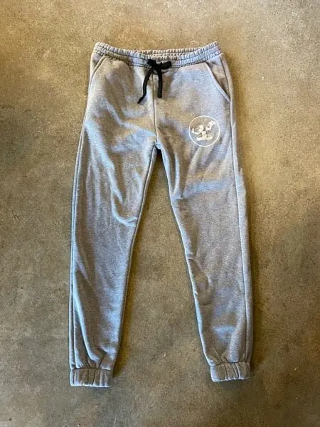 Spirit Of Detroit Sponge Fleece Pocket Sweatpants / White + Gray / Unisex 1