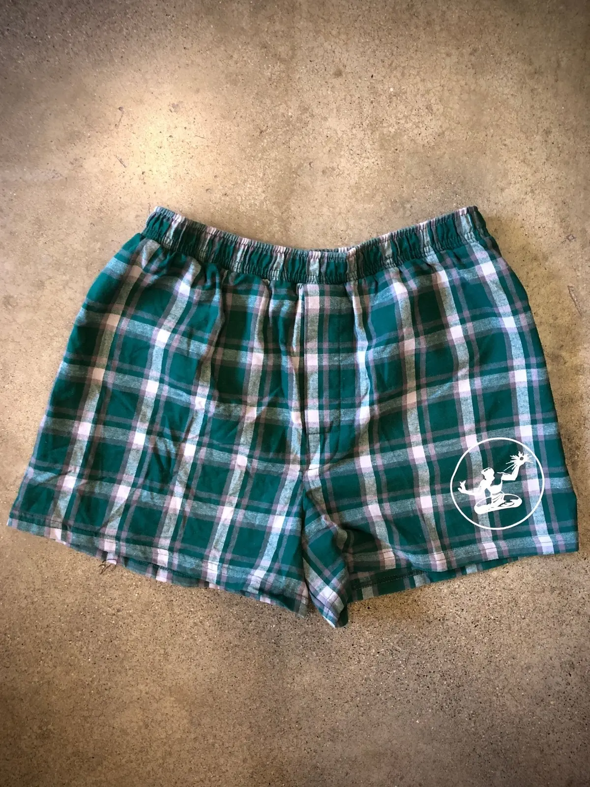 Spirit Of Detroit Flannel Boxer Shorts / Hunter Plaid / Unisex 1