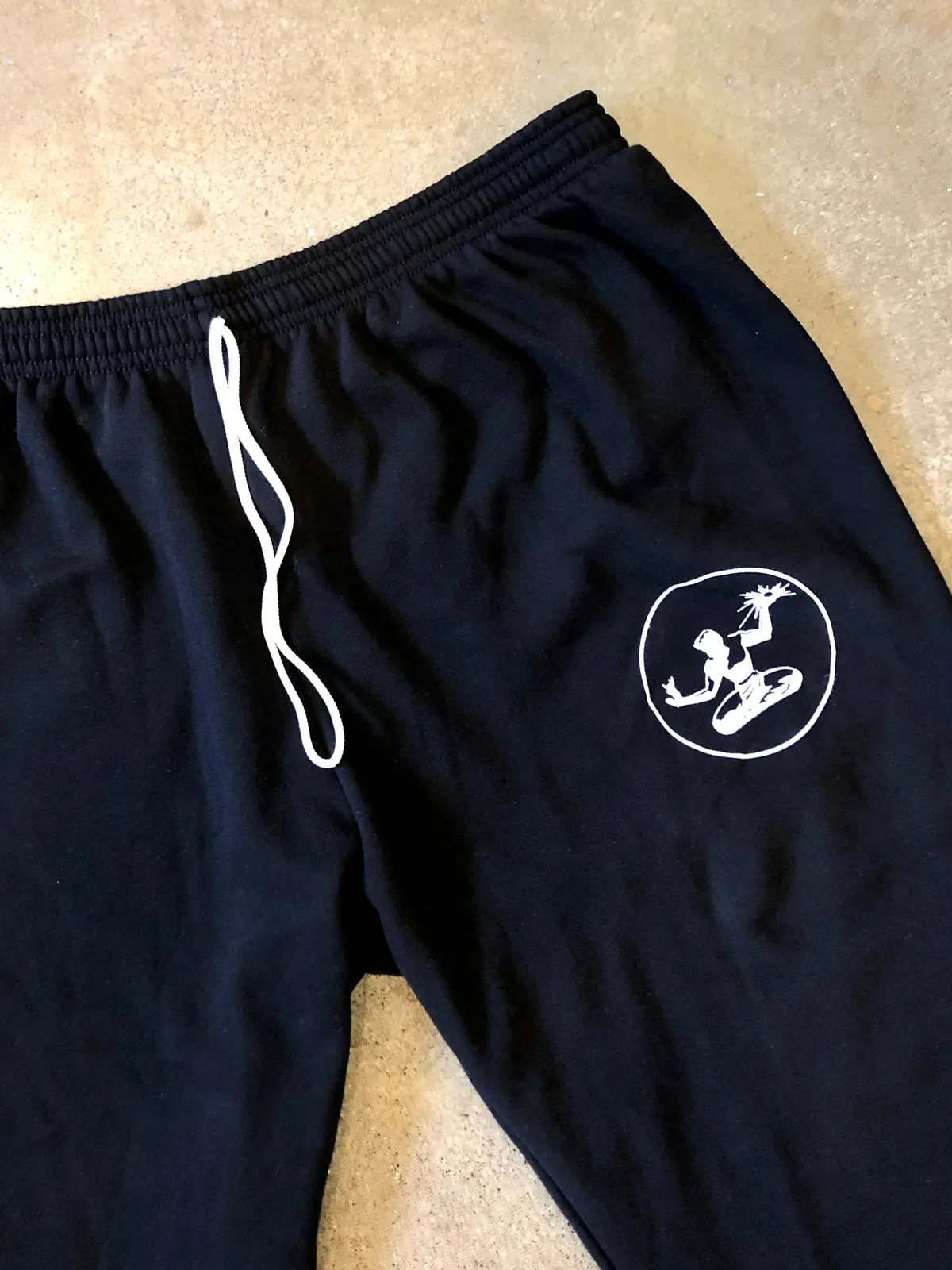 Spirit Of Detroit Sponge Fleece Sweatpants / White + Black / Unisex 2