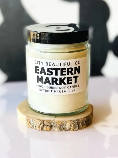 Detroit Eastern Market Candle - Hand Poured Soy Candle By City Beautiful . Co - 9Oz. 2