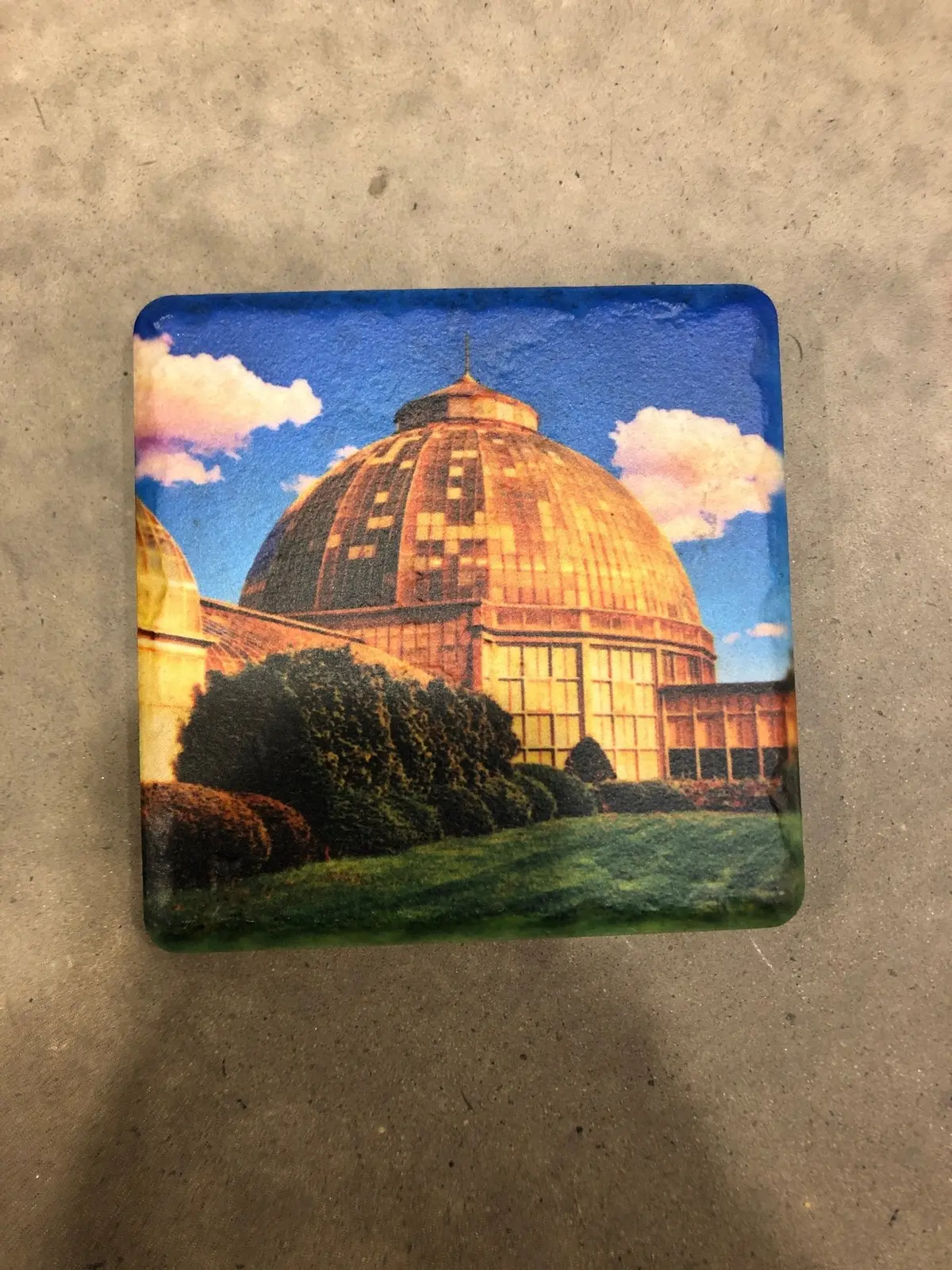 Belle Isle Conservatory Dome Porcelain Tile Coaster 1
