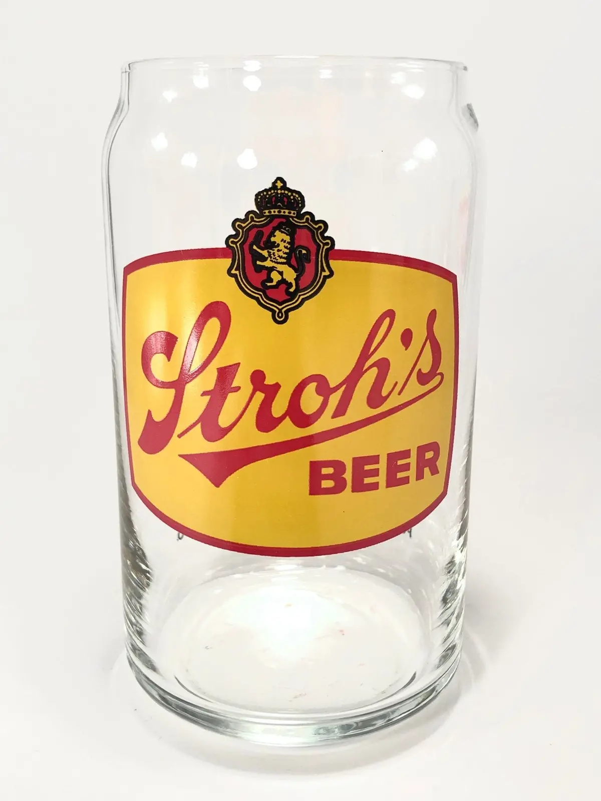 Retro Stroh's 16 Oz Beer Can Glass 1