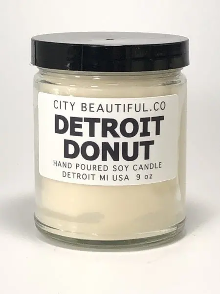 Detroit Donut - Hand Poured Soy Candle By City Beautiful . Co - 9Oz. 1