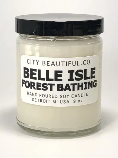 Belle Isle Forest Bathing - Hand Poured Soy Candle By City Beautiful . Co - 9Oz. 1