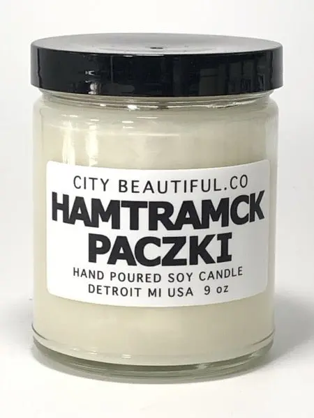 Hamtramck Paczki - Hand Poured Soy Candle By City Beautiful . Co - 9Oz. 1
