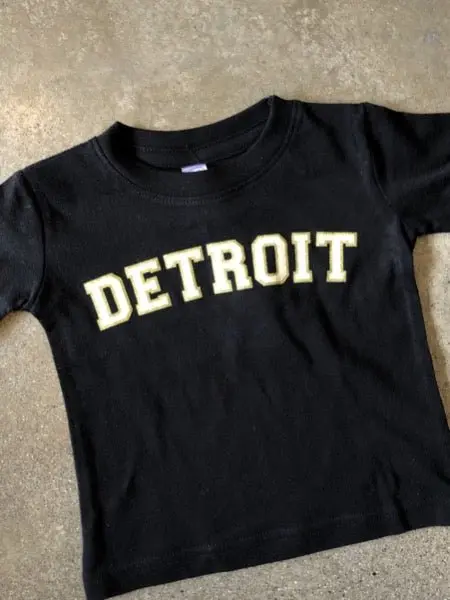Detroit Varsity Baby Tee / Black / Baby 1