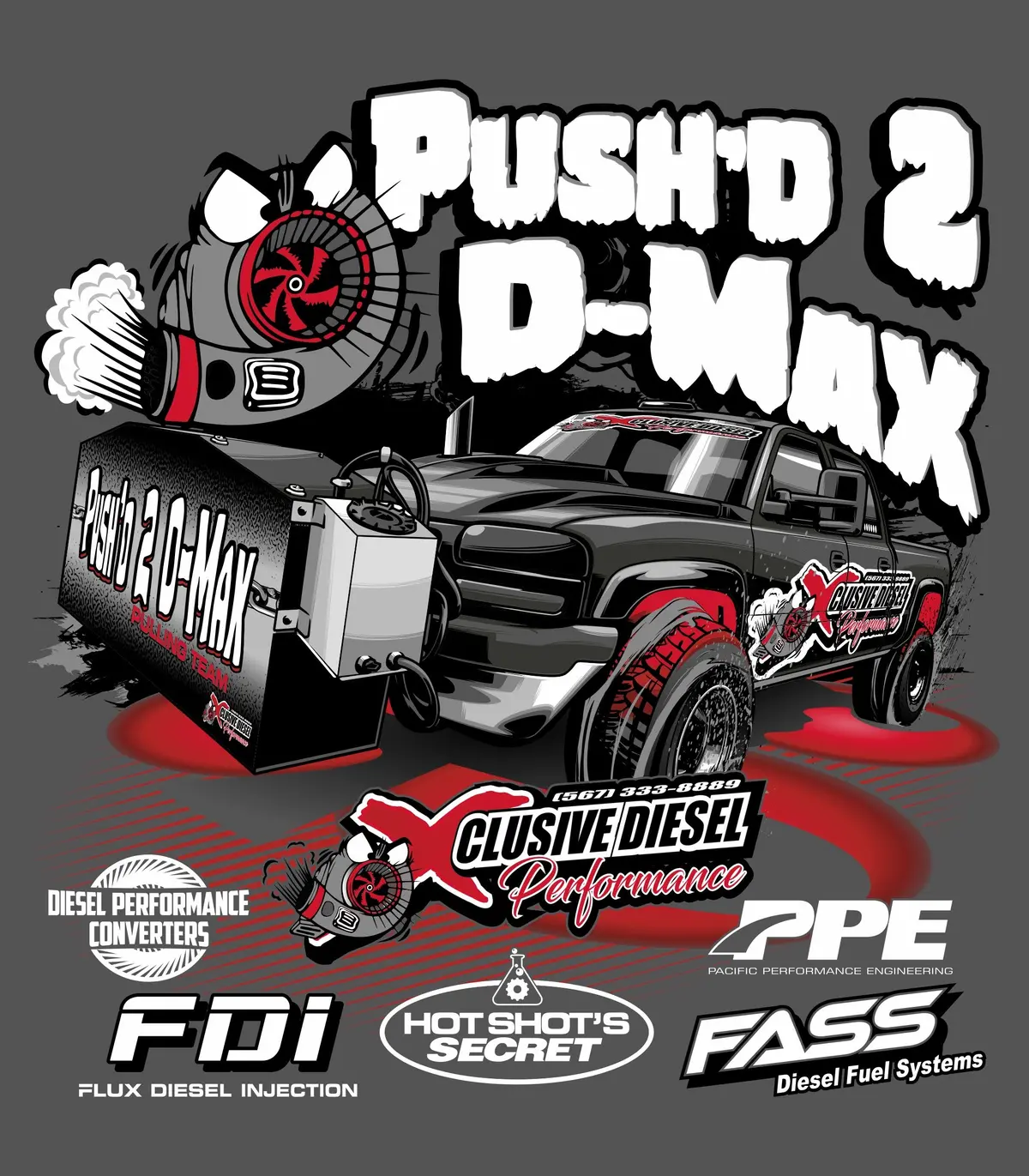 Push'd 2 D-Max Pulling Team T-Shirt 1