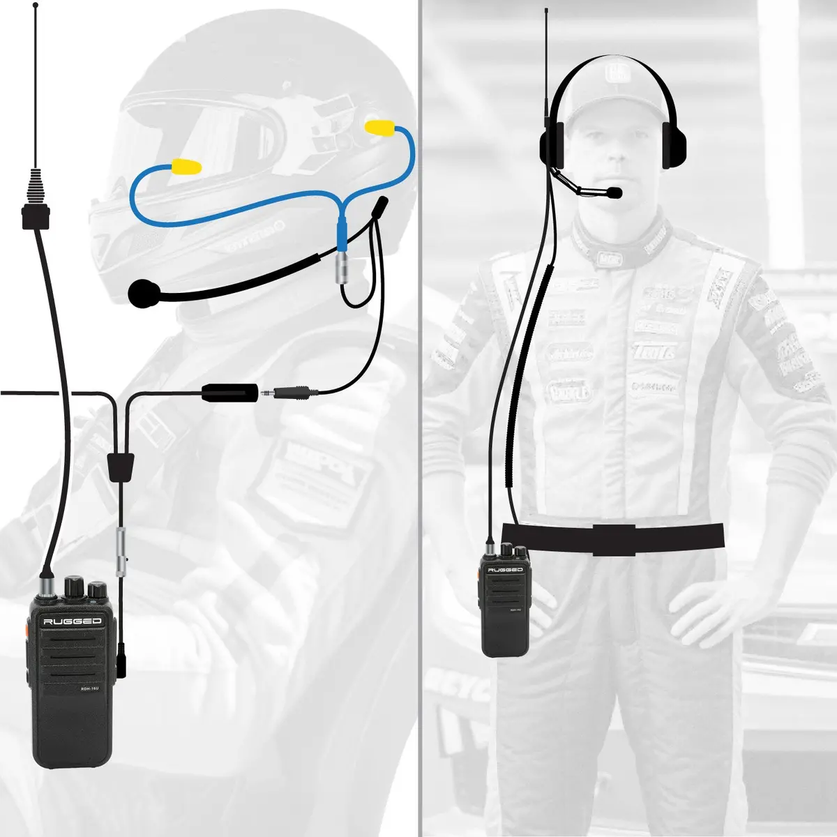Imsa Driver And Crew Chief Long Track Racing Kit With Rdh16 Radios 1