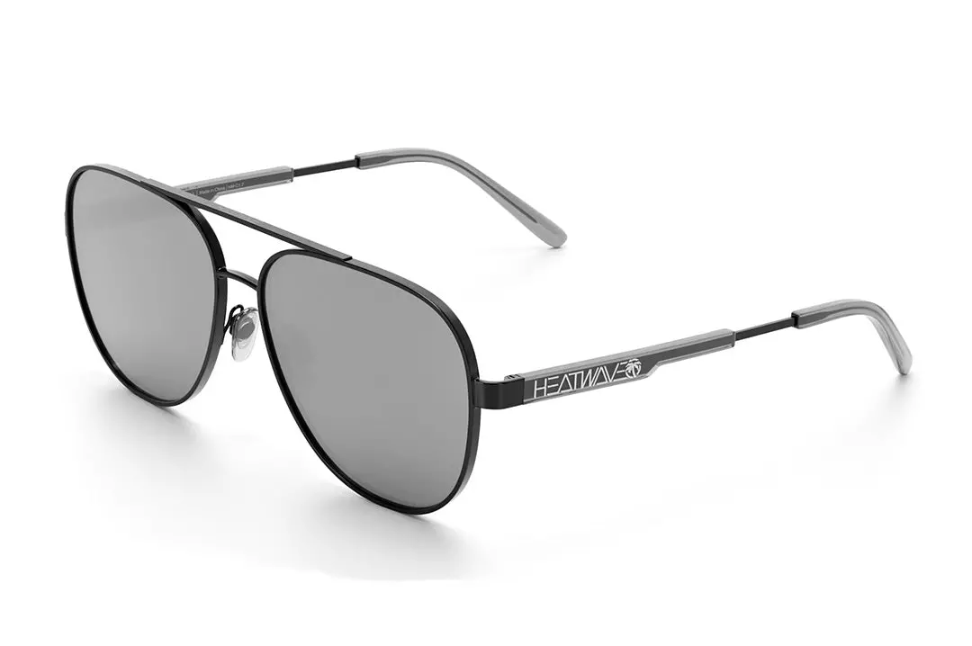 Incline Sunglasses: Satin Black Frame Silver Lens 1