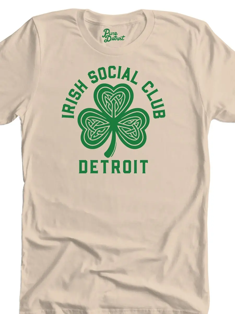 Irish Social Club - Unisex T-Shirt - Soft Cream / Dark Kelly Green 1