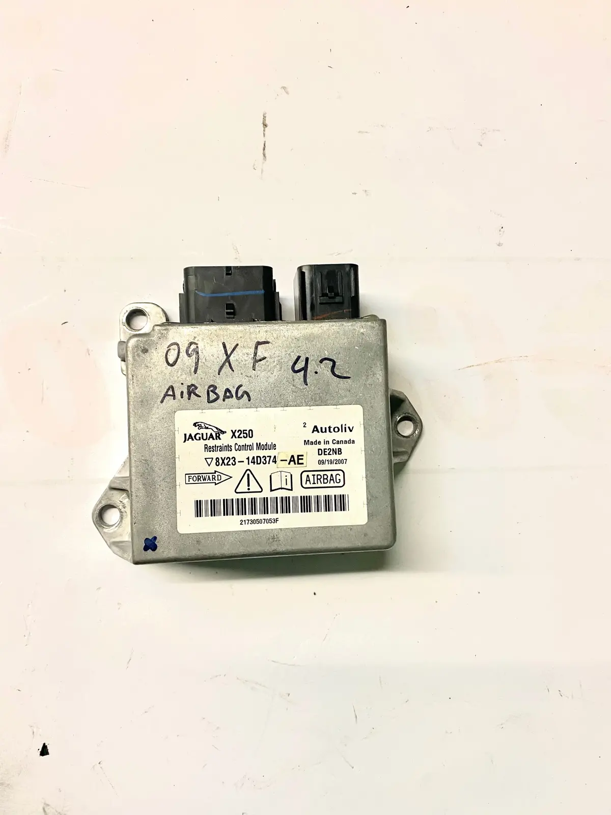 Used Jaguar Airbag Sensor Diagnostic Control Module Part #8X23-14D374-Ae 1