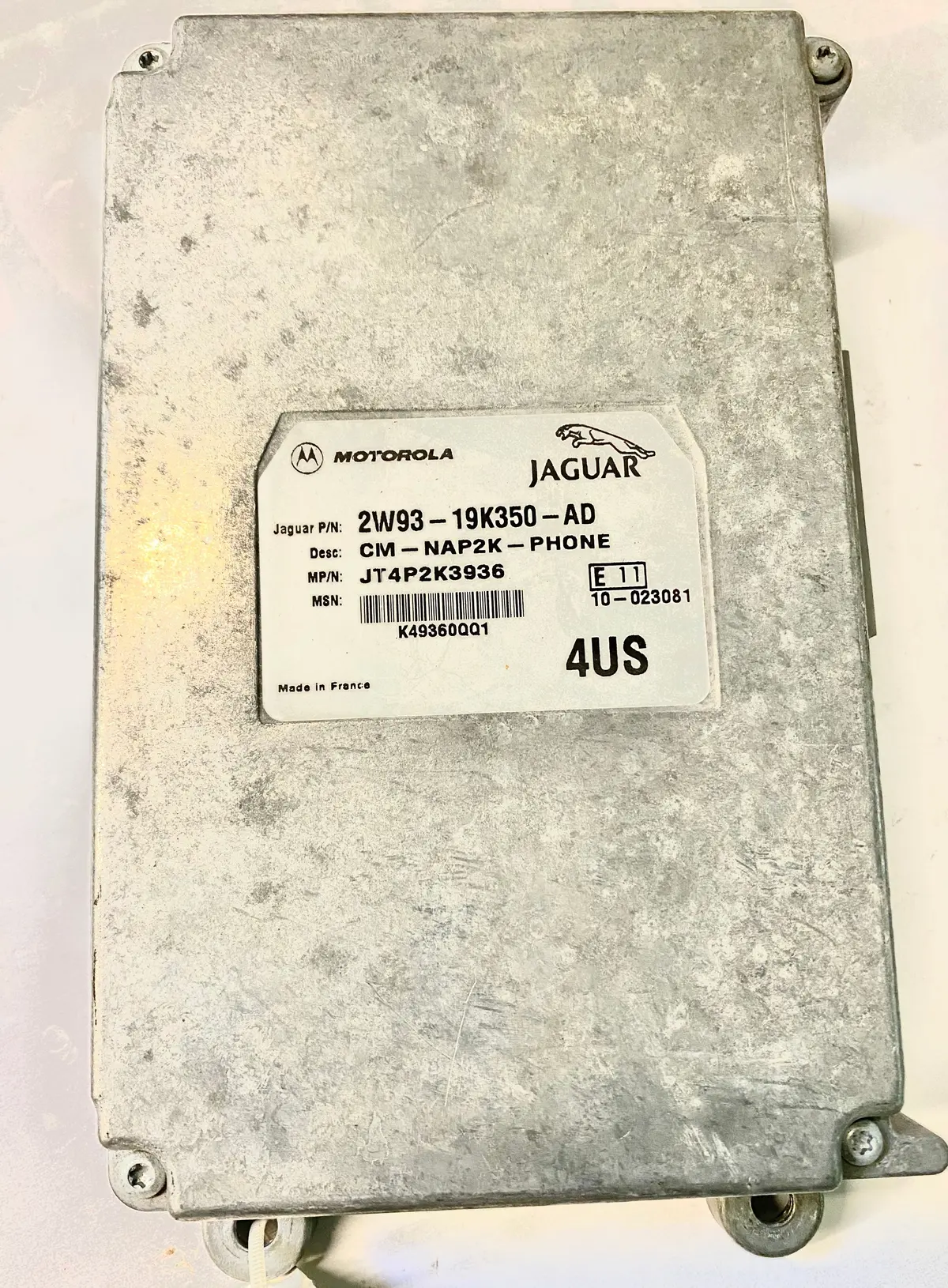 Used Jaguar Bluetooth And Telephone Interface Module Part #2W93-19K350-Da/C2c34515. Fits Jaguar Xj8,Xjr,Vdp,Super V8,X Type 2005-2009 1