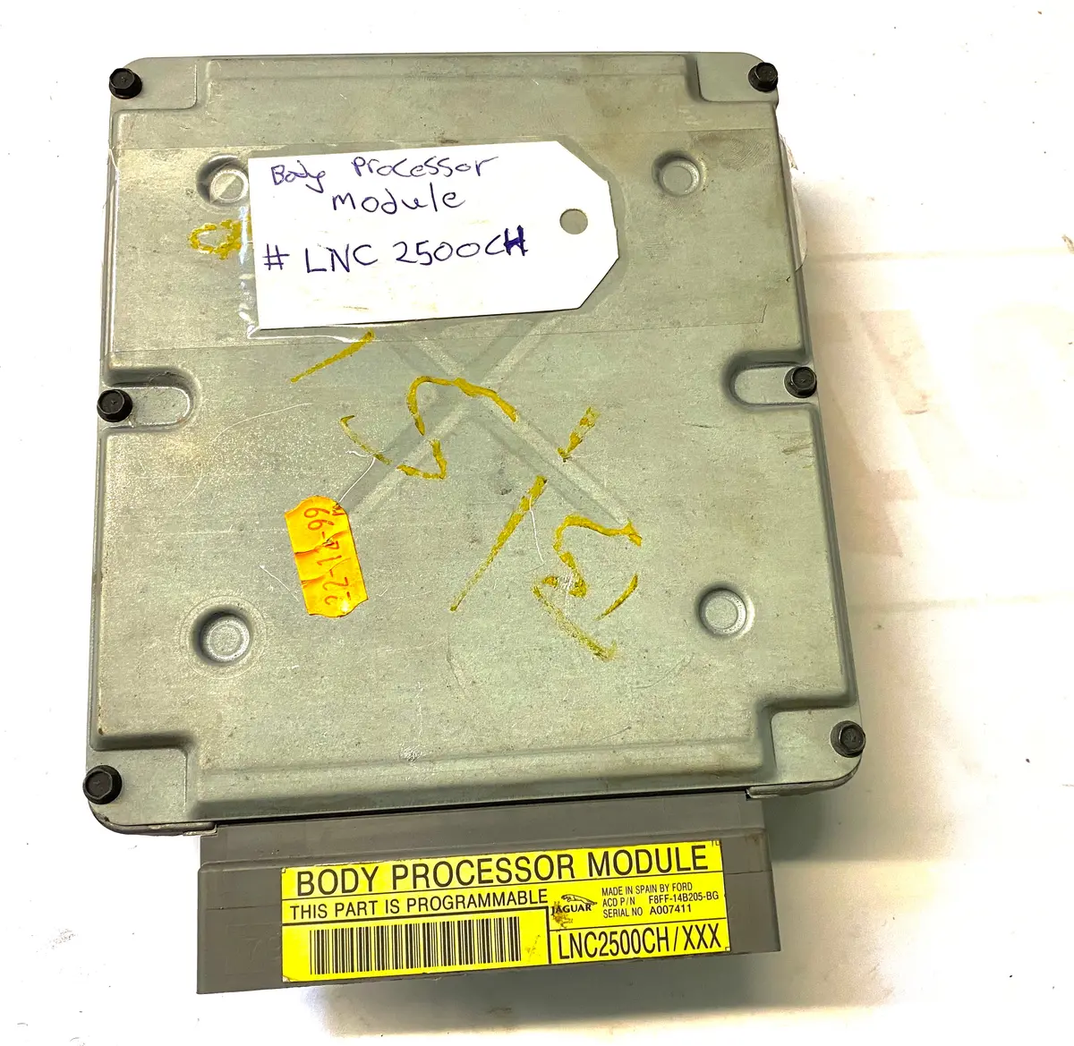 Used Body Processor  Module For Jaguar  Part #Lnc2500ch. Fits Jaguar Xj8,Vanden Plas And Xjr 2000 1