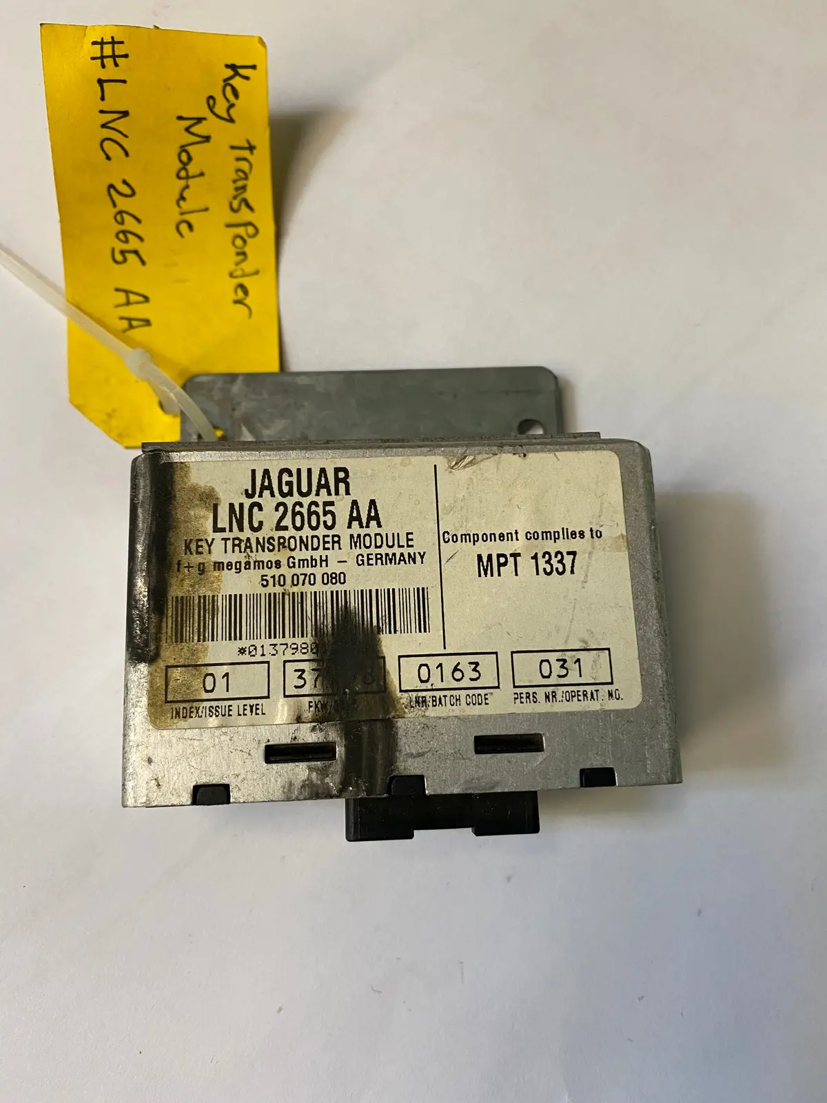 Used Key Transponder Control Module For Jaguar Part #Lnc2665aa. Fits Jaguar Xk8 1998-2003 1