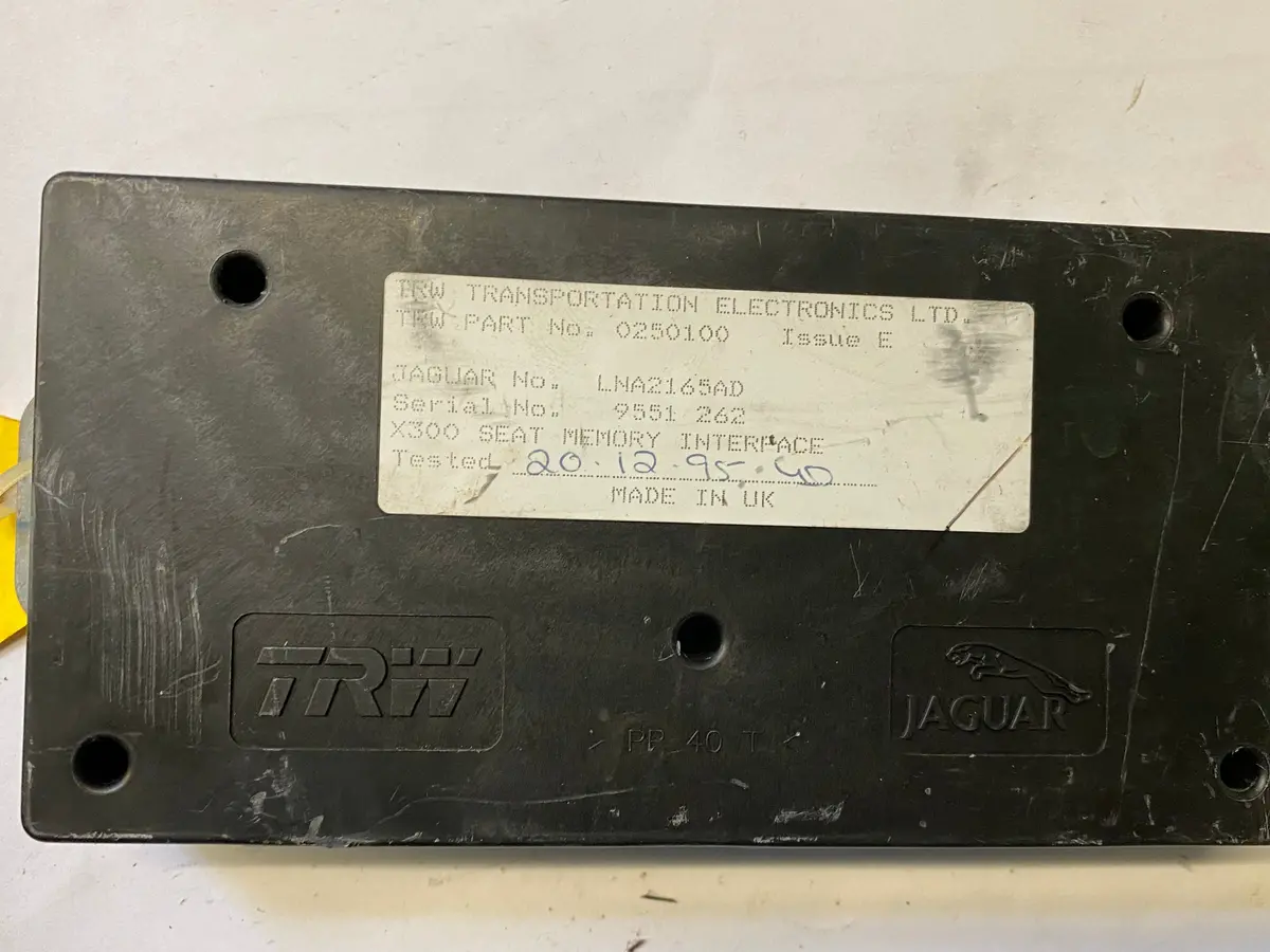Used Seat Control Unit For Jaguar Part #Lna2165ad. Fits Jaguar Xj8,Vdp,Xjr,Xj6,Xj12 1995-1999 1