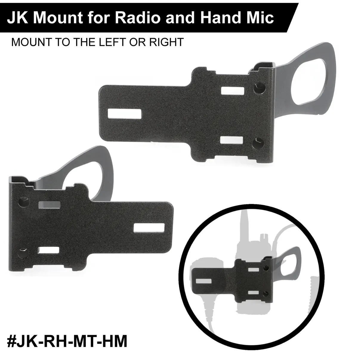 Handheld Radio Grab Bar Mount For Jeep Wrangler Jk, Jku, Jl And Gladiator Jt 2