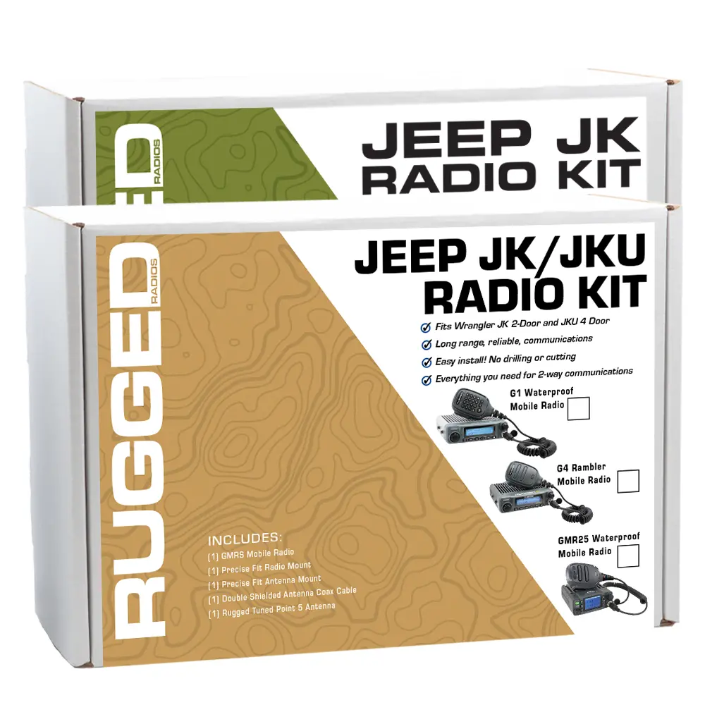 Jeep Wrangler Tj, Lj, Jk, Jku And Rubicon Two-Way Gmrs Mobile Radio Kit 1