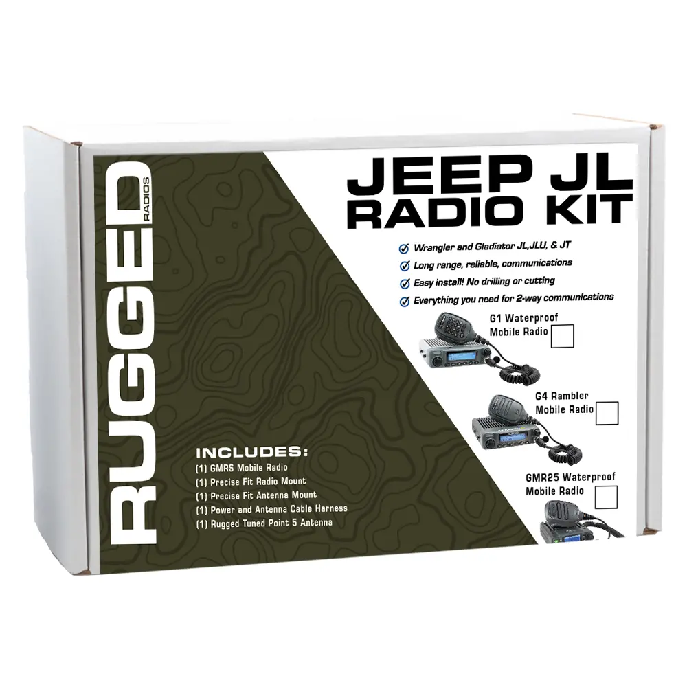 Jeep Wrangler Jl, Jlu, And Gladiator Jt Two-Way Gmrs Mobile Radio Kit 1