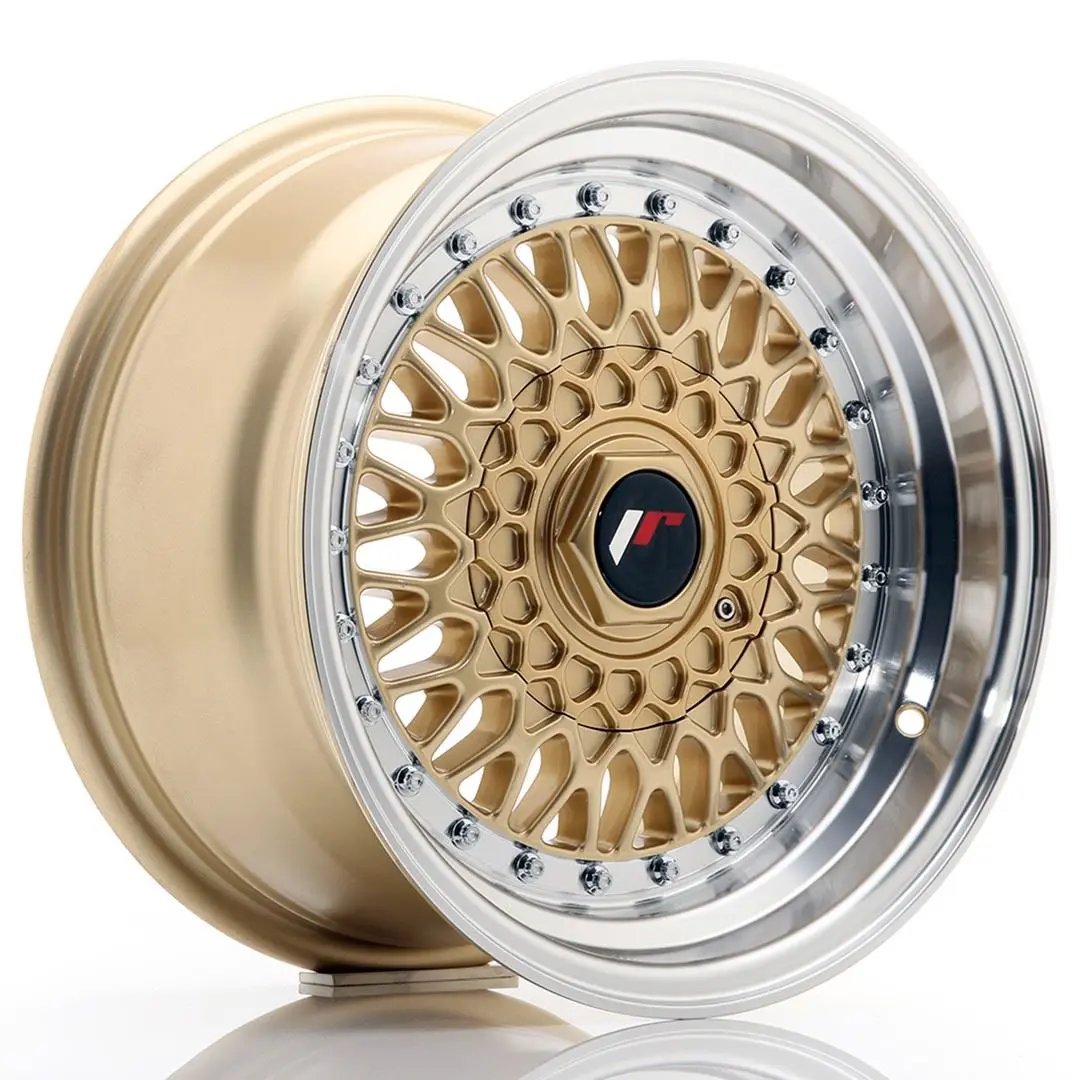 Japan Racing Jr9 15X8 Et15 4X100/4X114.3 Gold/Machined Lip 1