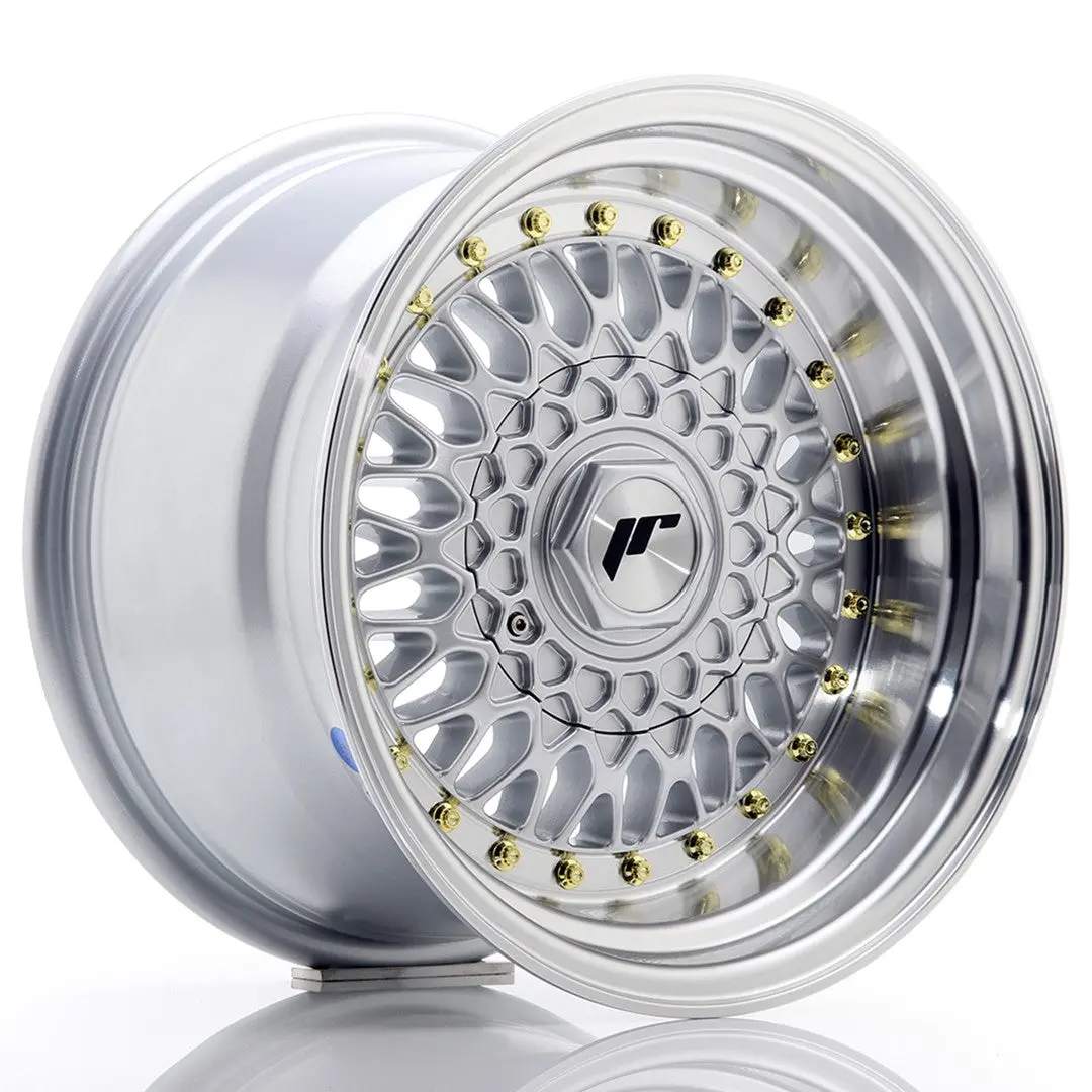 Japan Racing Jr9 15X9 Et10 4X100/4X108 Silver Machined Lip 1