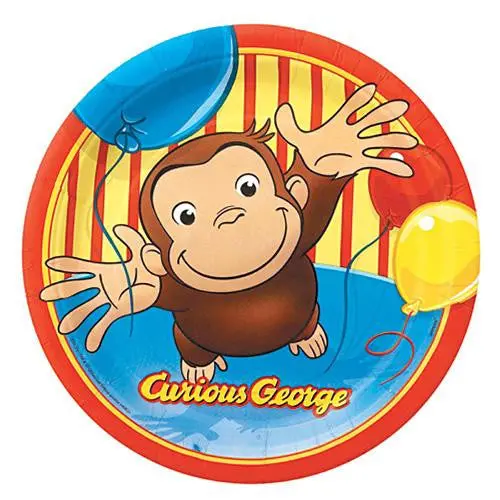 Curious George 9 Plates (8 Per Pack) 1