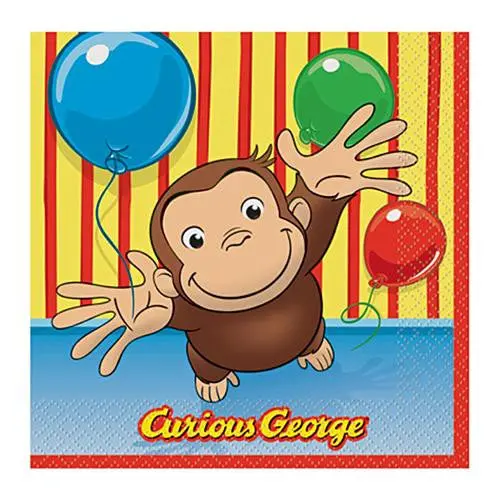 Curious George Beverage Napkins (16 Per Pack) 1