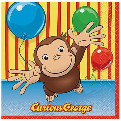 Curious George Luncheon Napkins (16 Per Pack) 1