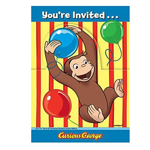 Curious George Invitations (8 Per Pack) 1